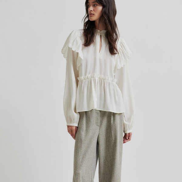 Terra Frill Blouse, tofu, Second Female