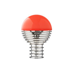 Wire Portable Table Lamp, red, Verpan