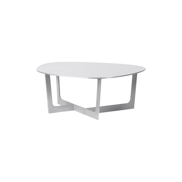 Insula Coffee Table, brushed aluminium, Fredericia Furniture