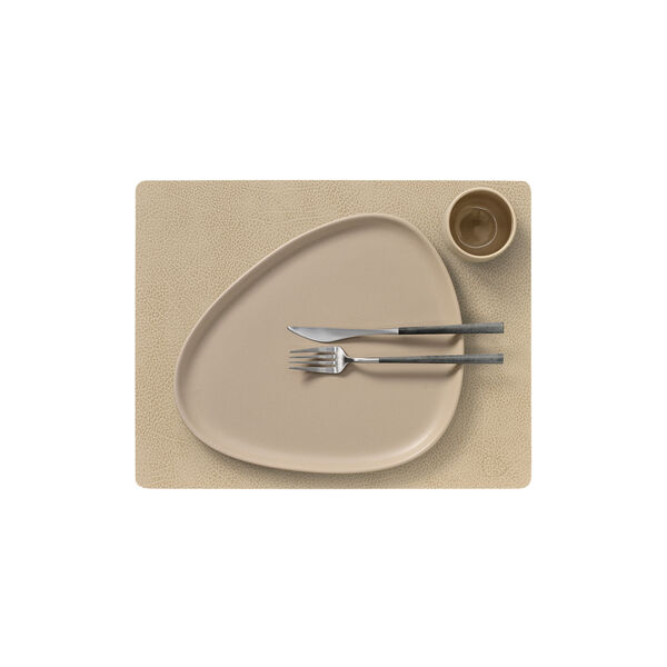 Hippo table mat Square L, sand, LIND DNA