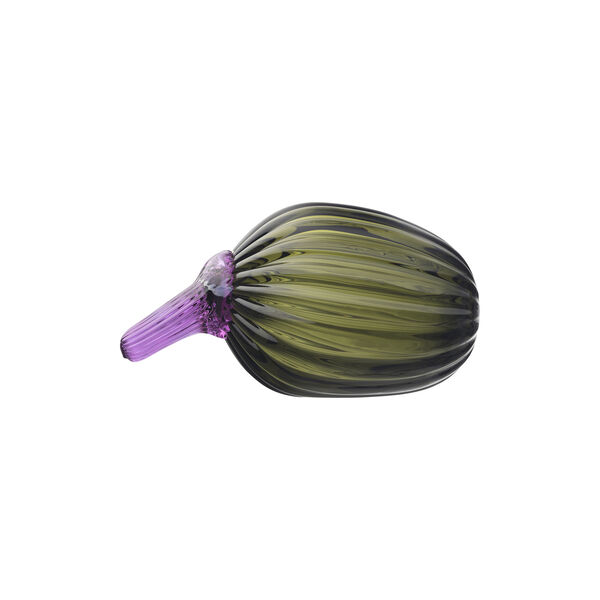 Zucchini glass figure, moss green, Iittala