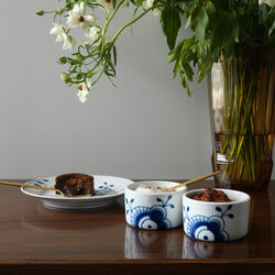 Blau Mega Geriffelt Souffl&eacute;-Schale 20 cl, 2 St&uuml;ck, Royal Copenhagen