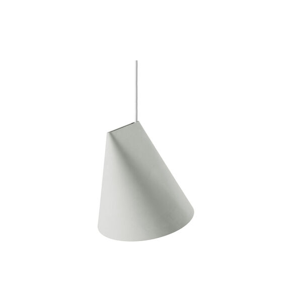 Ceramic Pendant, light grey, MOEBE