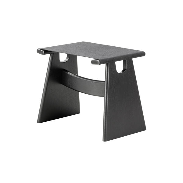 Seto Hocker, black lacquered oak/black, Fredericia Furniture