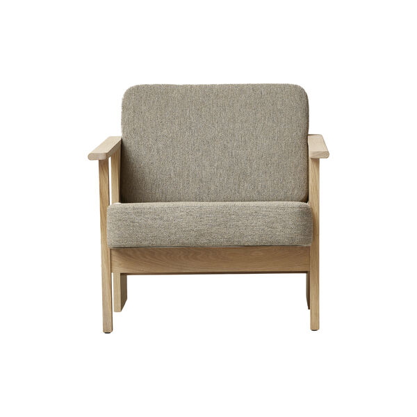 Block Lounge Chair, white oak/hallingdal 65, Form & Refine