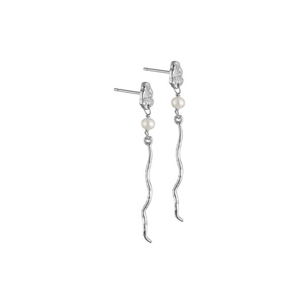 Earrings with Pendant, silver, Pure by Nat