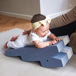 Krokodil L, cloudy blue, bObles