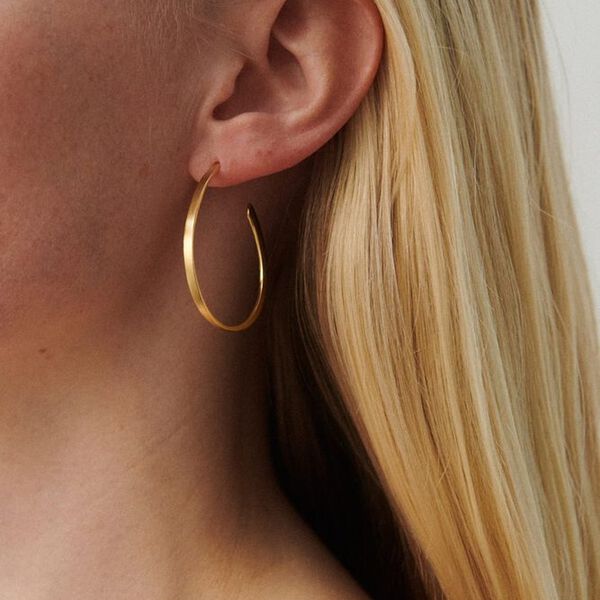 Oval Ohrringe, gold, Pernille Corydon Jewellery
