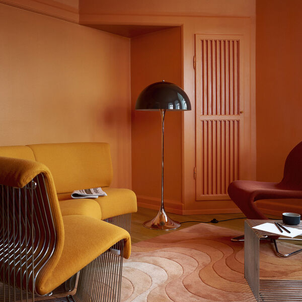 Panthella | Original | Opal Brown | Floor Lamp, Louis Poulsen