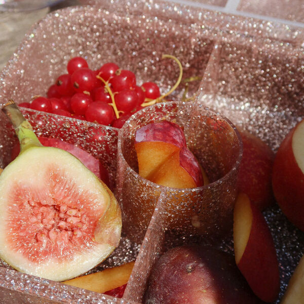Bento-Lunchbox, cherry glitter, Konges Sl&oslash;jd