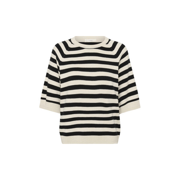 MadieIW T-Shirt, black / whisper white stripe, InWear