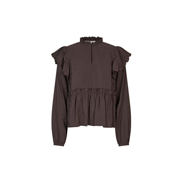 Terra Frill Blouse, chocolate plum, Second Female