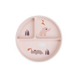 Spielplatz-Stick&Stay-unterteilte Teller, pulver, Done by Deer