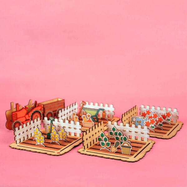 The Farm Wooden Toy | Harvest Time, Crateit