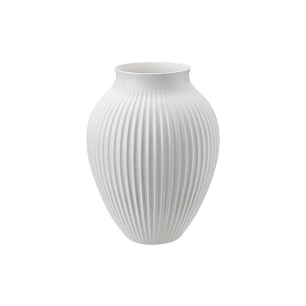 Knabstrup Vase Ripple, wei&szlig;, Knabstrup Keramik