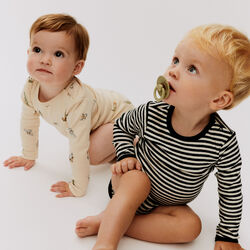 Body Berti, 9432 navy rib stripe, Wheat