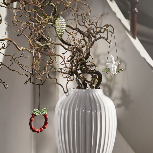 Christmas Tales Kranz, rot, K&auml;hler