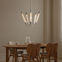 Penta-Pendelleuchte aus plattiertem Messing, Lemon Squeeze, UMAGE