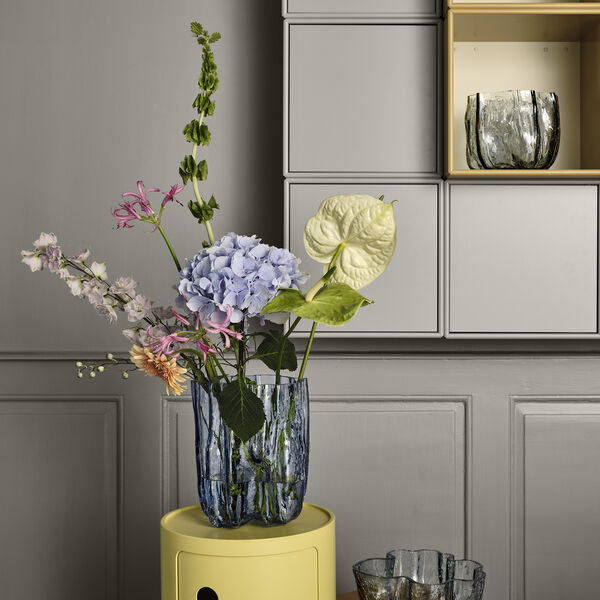 Craquel&eacute;-Vase, recycelt, Kosta Boda