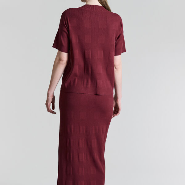 Saku Kurzarmbluse, maroon, BITTE KAI RAND