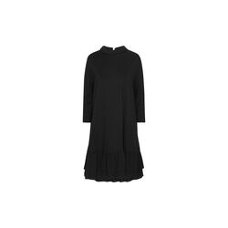 Short Dress With Flounce, black, Ilse Jacobsen Hornbæk