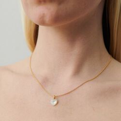 Ocean Heart Necklace, gold, Pernille Corydon Jewellery