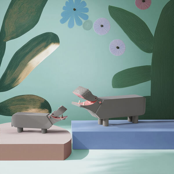 Flusspferd Liliput, grau, Kay Bojesen Denmark