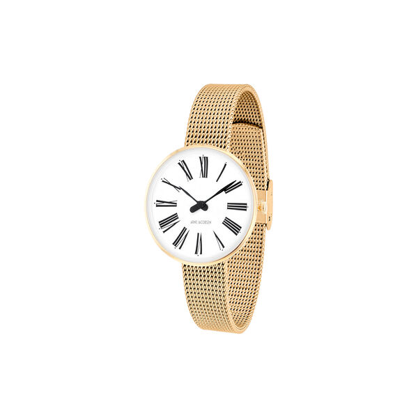 Roman Wrist Watch, white/gold/matt gold Roman Wrist Watch, white/gold/matt gold, Arne Jacobsen Watches