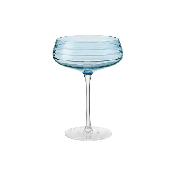 Champagne Coupe Triple Cut, blue, Louise Roe