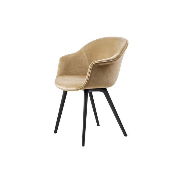 Bat Esszimmerstuhl, voll gepolstert, Samt 294/schwarz, GUBI