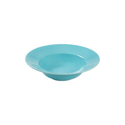 Rhombe Color Soup Plate Ø 24.5 cm, turquoise, Lyngby Porcelæn