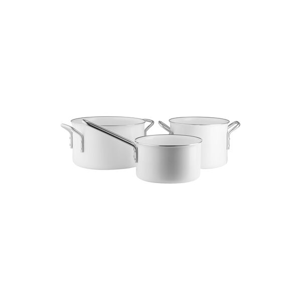 White Line pot set Ceramic Slip-Let&reg; coating 3 pcs, Eva Trio