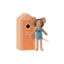 Mutter Strandmaus mit Strandhaus, Maileg