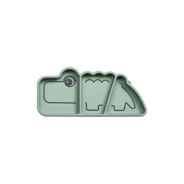 Croco Stick & Stay Snack-Teller, grün Croco Stick & Stay Snack-Teller, grün, Done by Deer