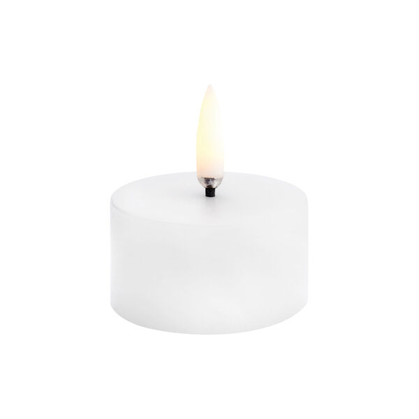 LED Mini Pillar Candle 3 cm, nordic white, Uyuni Lighting