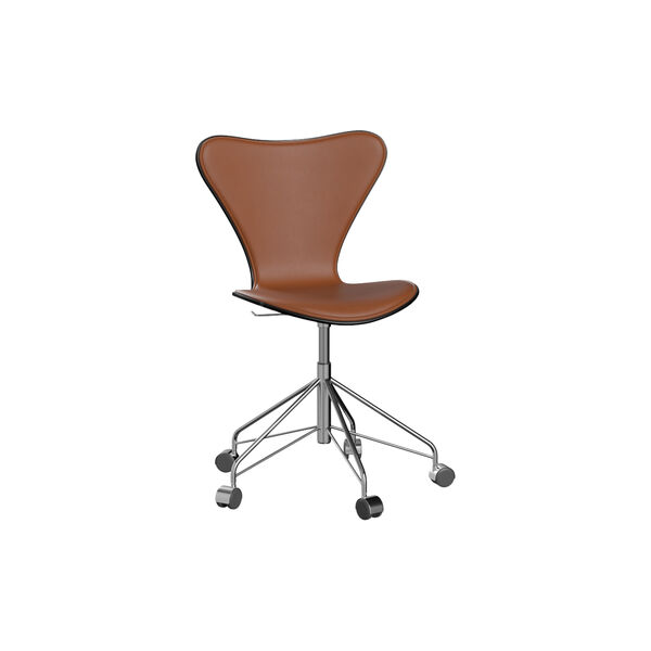 Series 7&trade; 3117 Front Upholstered Office Chair, Essential walnut, Fritz Hansen