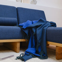 Franja Throw, 01235 green-blue, Silkeborg Uldspinderi