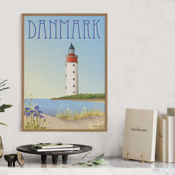 D&auml;nemark Hvidt Fyr Plakat, ViSSEVASSE