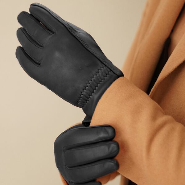 Sadie Leather Gloves, black, Kessler