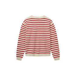 Charlie Strickpullover, red creme, Studio Feder