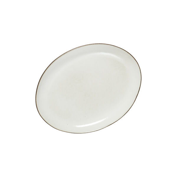 Amera Dinner Plate Oval, white sands, Lene Bjerre