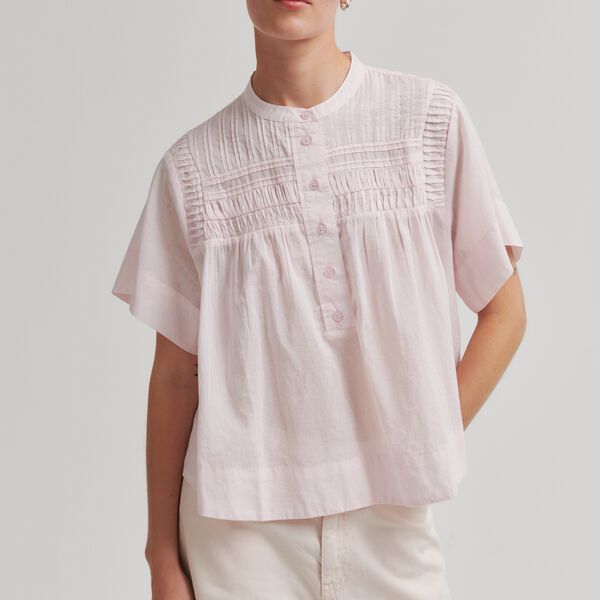 Maise SS Blouse, crystal pink, Second Female