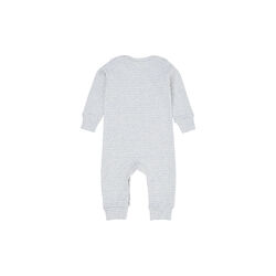 Gestreifter langärmliger Strampler mit Schlupfausschnitt, lt. blue stripe, Copenhagen Colors Organics