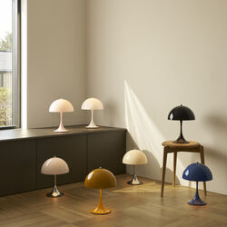 Panthella 250 Portable Table Lamp, opal pale rose, Louis Poulsen