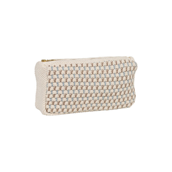 Knitted Clutch Multi, beige-blue-brown Knitted Clutch Multi, beige-blue-brown, By LOHN