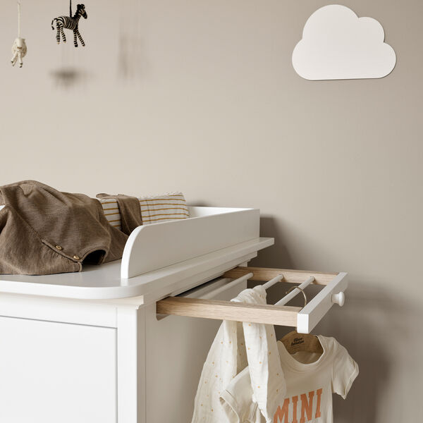 Seaside 2 Pull-Outs & Laundry Bag for Seaside Dresser and Nursery Dresser with 6 Drawers, Oliver Furniture