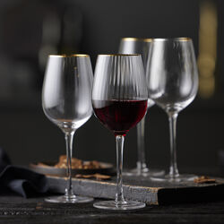 Palermo Gold Red Wine Glass 4 pcs, Lyngby Glas