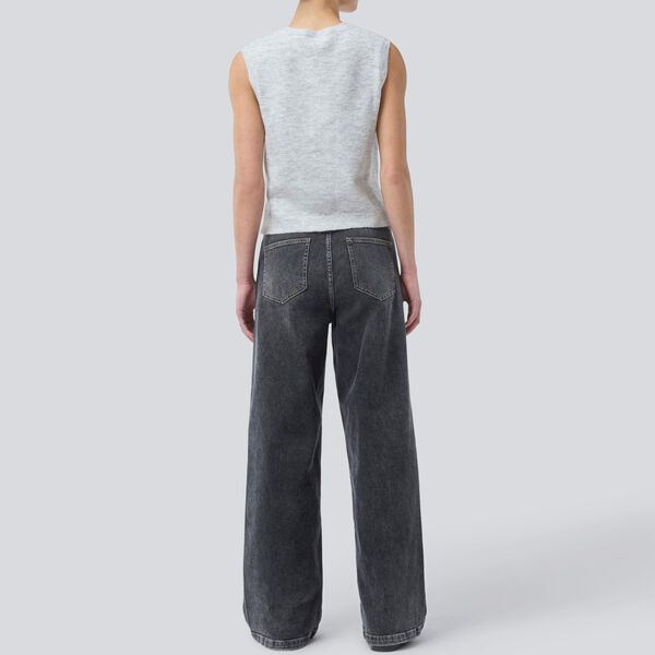 Petronellamd vest, grey melange, Modstr&ouml;m