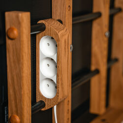 Power Strip for TV Stand, oak/white, KRISTIAN JUUL