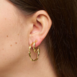 Maeve small hoops, gold plated, Pure by Nat